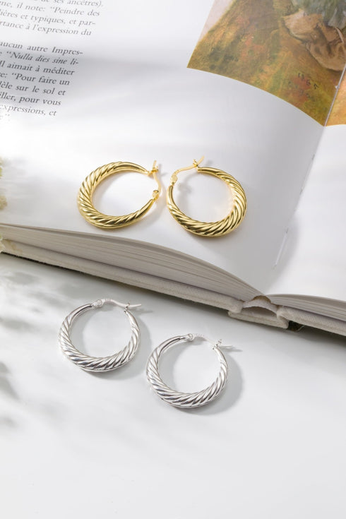 Cercei din argint Nia (Silver/Gold)
